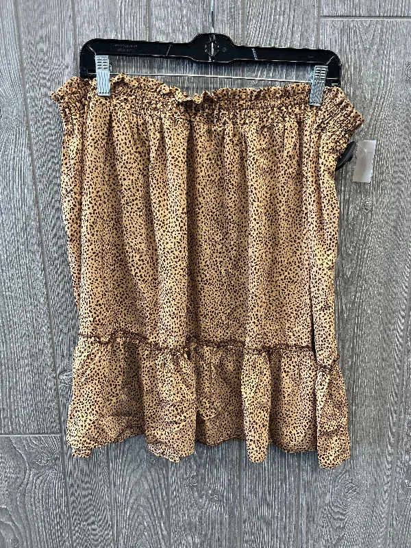 women's skater skirtsBrown Skirt Mini & Short Clothes Mentor, Size Xxl