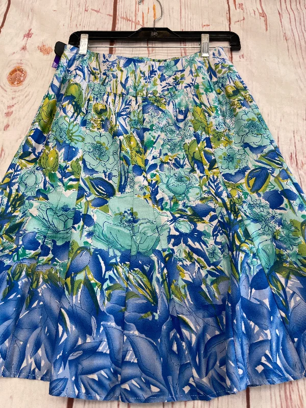 women's fitted skirtsFloral Skirt Midi Clothes Mentor, Size 4