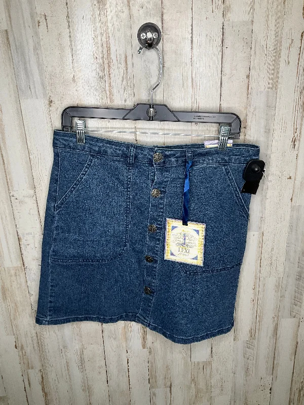 women's satin skirtsBlue Denim Skirt Mini & Short Clothes Mentor, Size 12