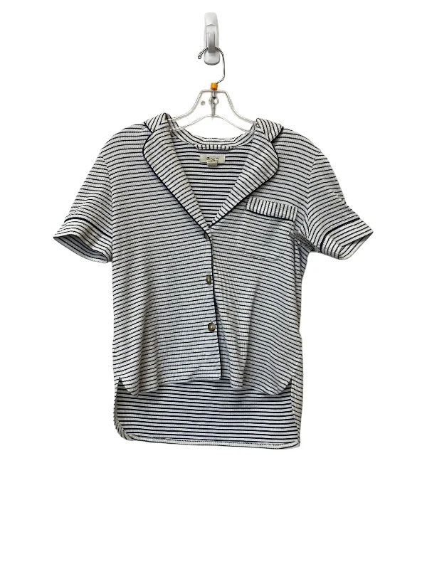 women's T-shirts with sustainable productionStriped Pattern Top Short Sleeve Madewell, Size Xxs