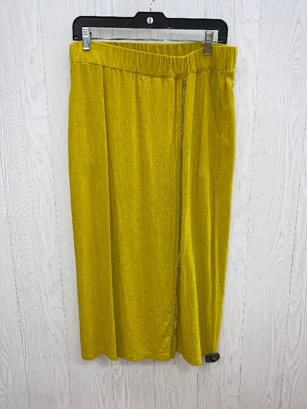 women's flowy midi skirts with pocketsChartreuse Skirt Maxi Clothes Mentor, Size S