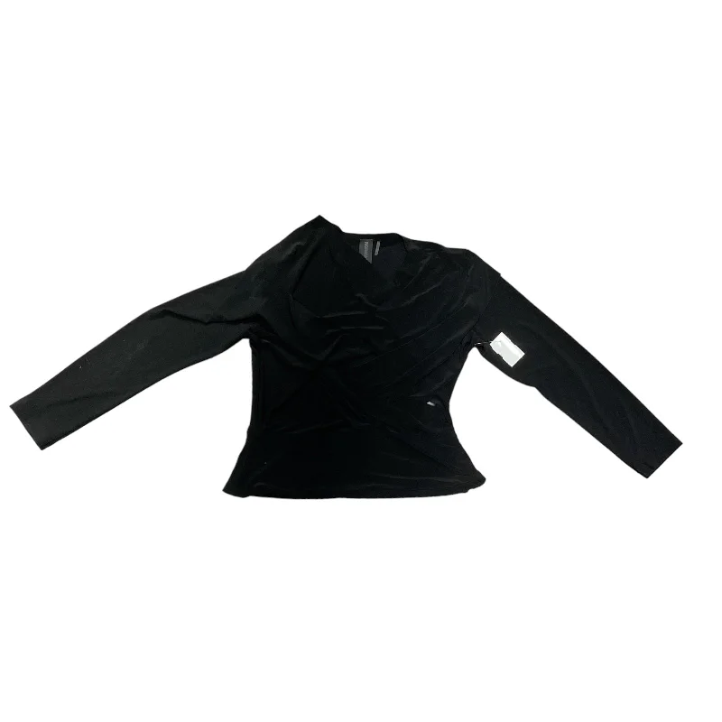 women's long sleeve tops for outdoor activitiesTop Long Sleeve By Norma Kamali In Black, Size: Xl