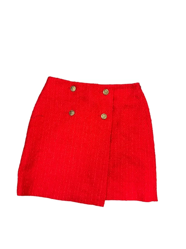 women's wrap skirtsRed Skirt Mini & Short Loft, Size 4