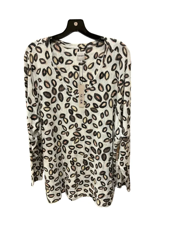 women's long sleeve tops with relaxed fitsTop Long Sleeve By Nic + Zoe In Animal Print, Size: 2x