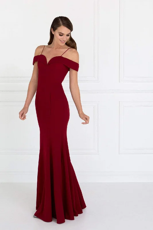 women's eco-friendly dressesElizabeth K GL1593- Sweetheart Cold Shoulder Mermaid Evening Dress