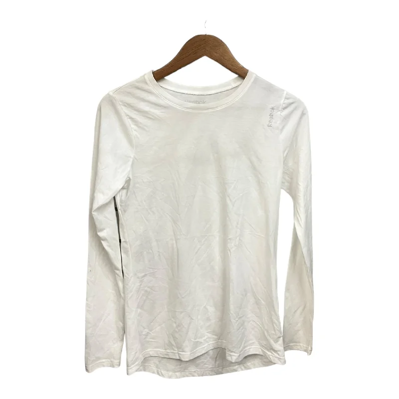 women's long sleeve tops with fleece liningTop Long Sleeve Basic By Reebok In White, Size: S