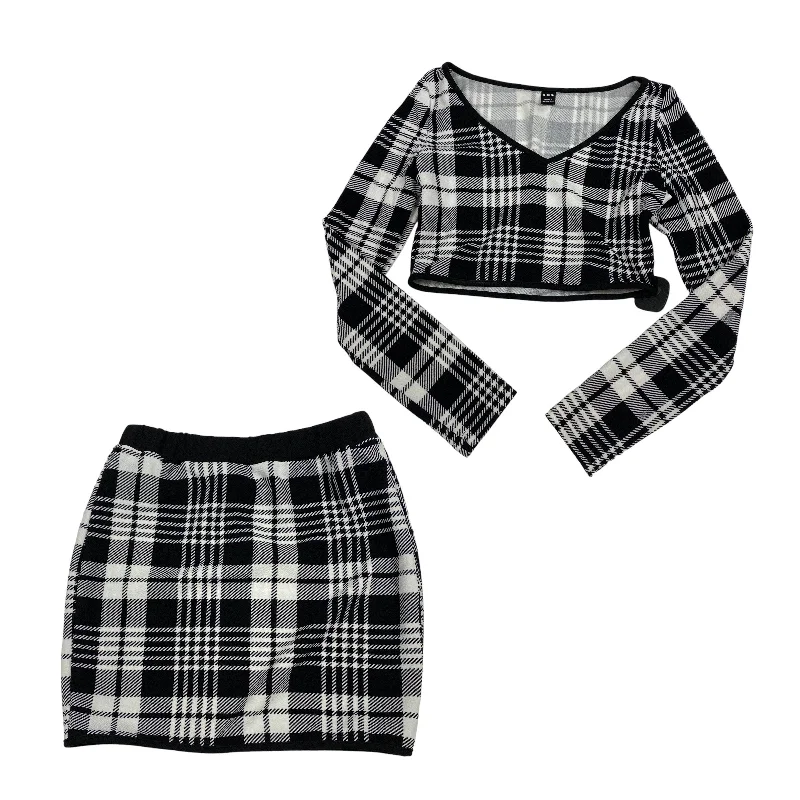 women's checked skirtsSkirt Set 2pc By Shein  Size: S