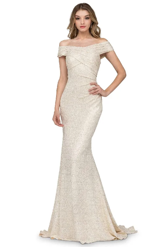 women's one-shoulder dressesCecilia Couture 1417 - Ruched Bodice Evening Dress