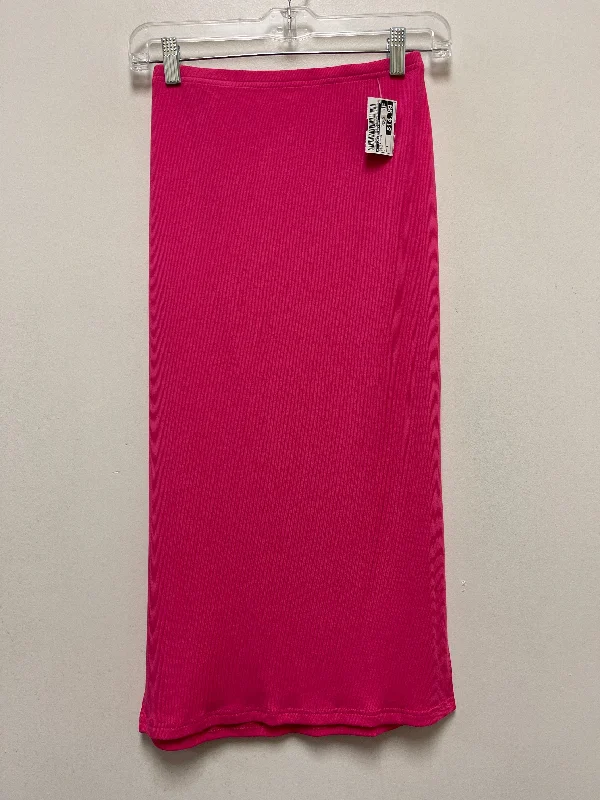 women's travel-friendly cocktail skirtsPink Skirt Maxi Clothes Mentor, Size L