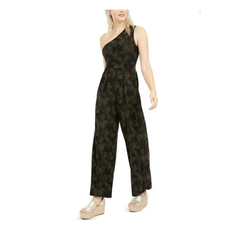 women's jumpsuits for travelFree People Women's Green Printed Sleeveless Jumpsuit Green Size Small