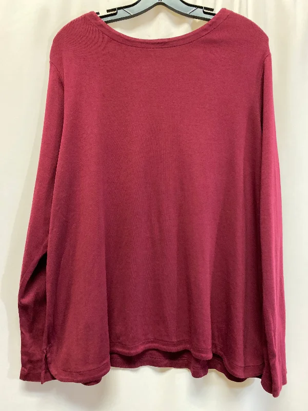 women's long sleeve tops for outdoor activitiesTop Long Sleeve By J. Jill In Mauve, Size: Xl