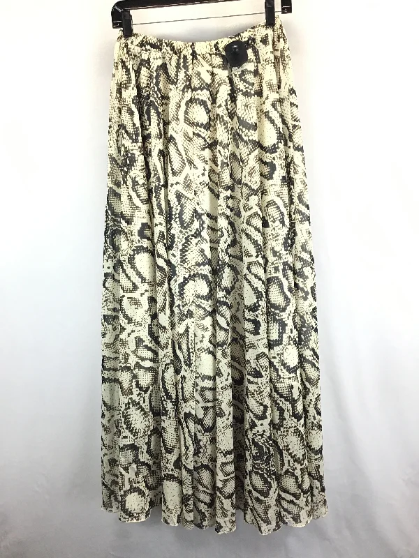 women's linen skirtsSnakeskin Print Skirt Maxi Clothes Mentor, Size L