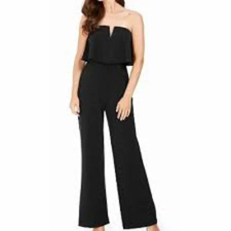 women's jumpsuits for date nightsAdrianna Papell Women's Popover Jumpsuit Black Size 8