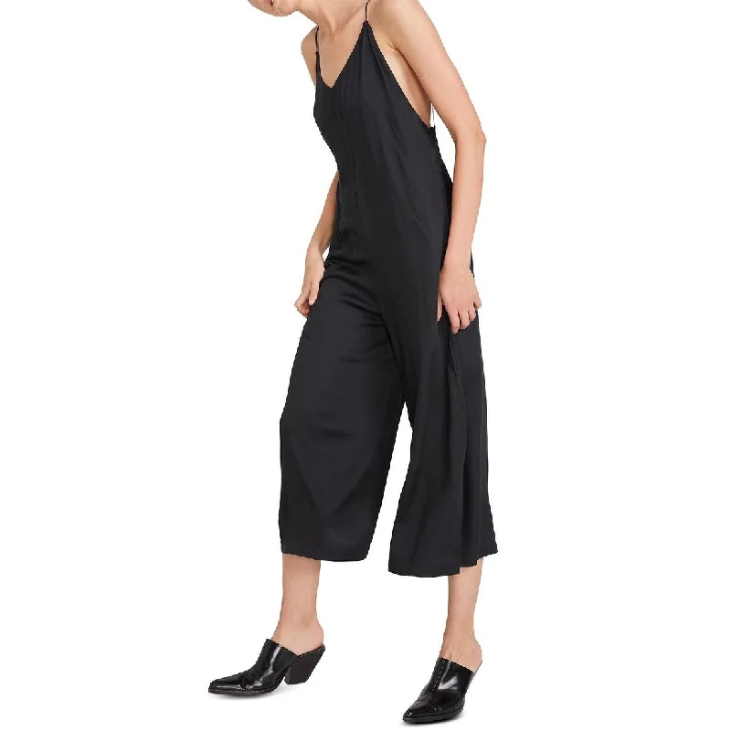 women's jumpsuits with short sleevesVolcom Women's Madly Yours Jumpsuit Black Size Large