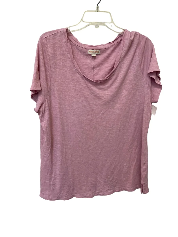 trendy women's T-shirtsPink Top Short Sleeve Knox Rose, Size L