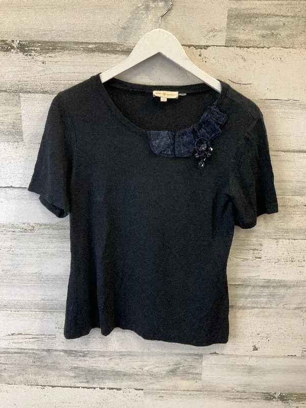 women's T-shirts with plus-size optionsBlack Top Short Sleeve Tory Burch, Size M