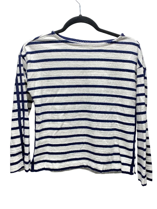 women's long sleeve tops for yoga sessionsTop Long Sleeve By Loft In Striped Pattern, Size: Xxs