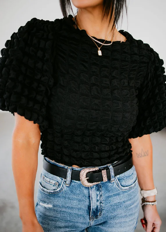 women's tops with cold-shoulder cutsKaia Textured Blouse