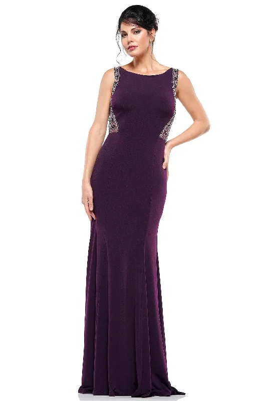 women's machine-washable dressesRina Di Montella RD2609 - Bateau Jersey Evening Dress