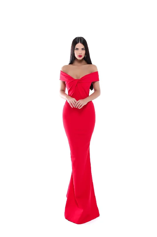 women's custom dressesTarik Ediz - Strapless Off Shoulder Mermaid Evening Gown 50524