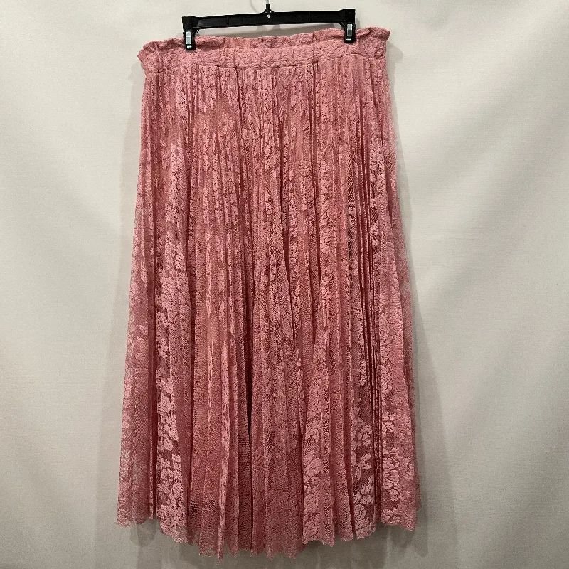 women's casual high-slit skirtsPink Skirt Maxi Clothes Mentor, Size 1x