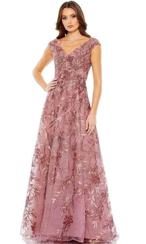 women's easy-to-wear dressesMac Duggal 20263 - Embroidered A-Line Evening Gown