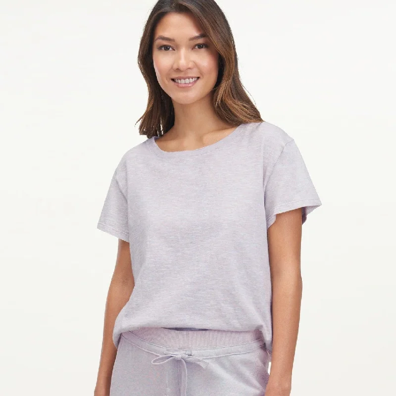 women's tops with sleeveless designsBotanical Tee (Lavender)