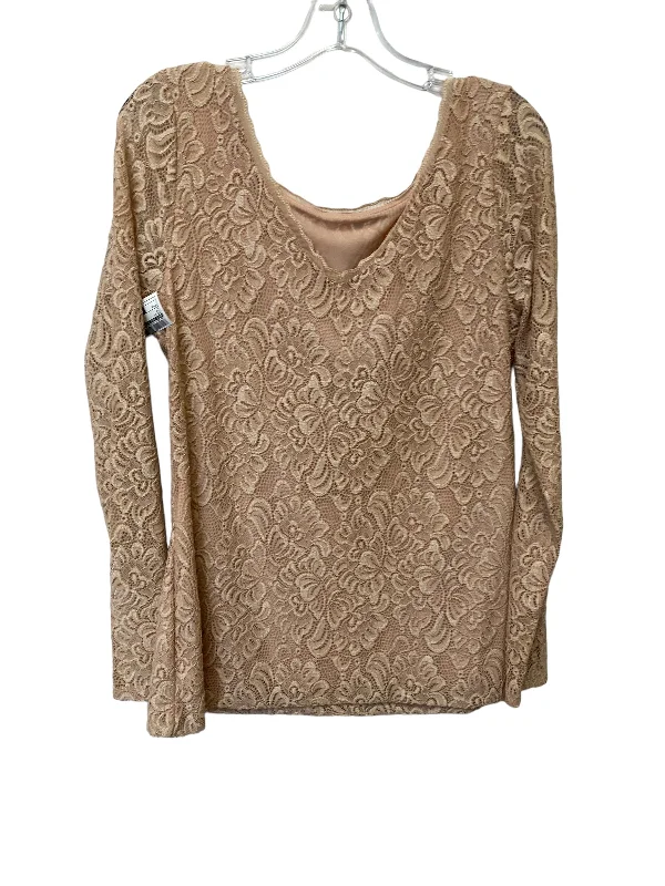 women's long sleeve tops with eco-friendly productionTop Long Sleeve By White House Black Market In Tan, Size: M