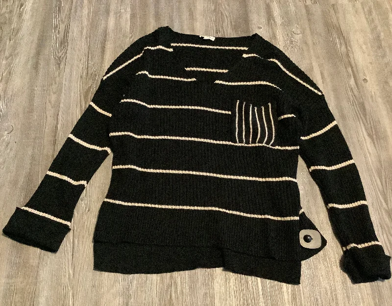 women's long sleeve tops with wrinkle-resistant fabricTop Long Sleeve By Ee Some In Striped Pattern, Size: M