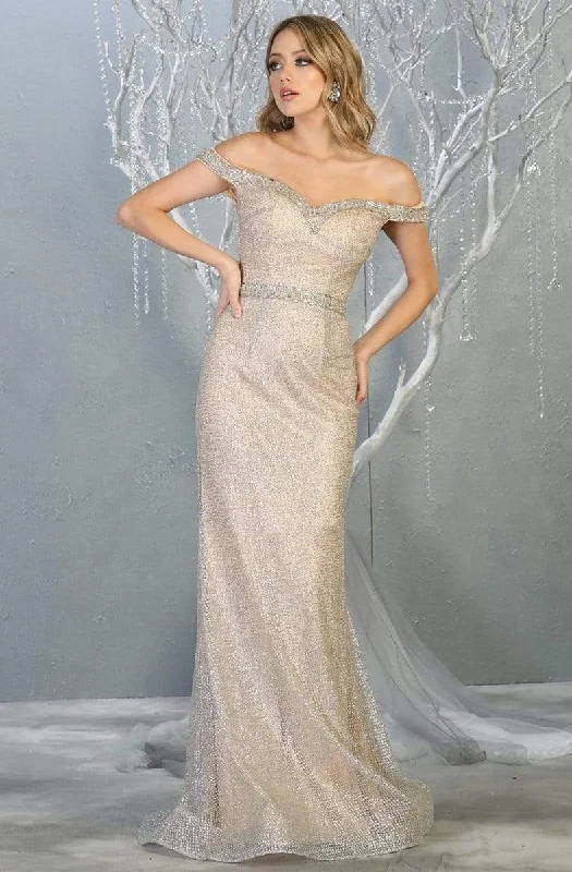 women's pear-shaped body dressesMay Queen - RQ7822 Beaded Sweetheart Evening Dress