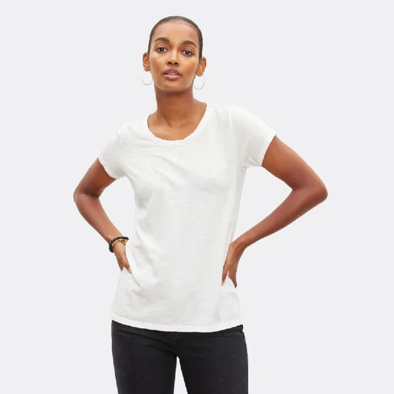 women's tops with beading accentsTilly Original Crew Neck Tee (White)