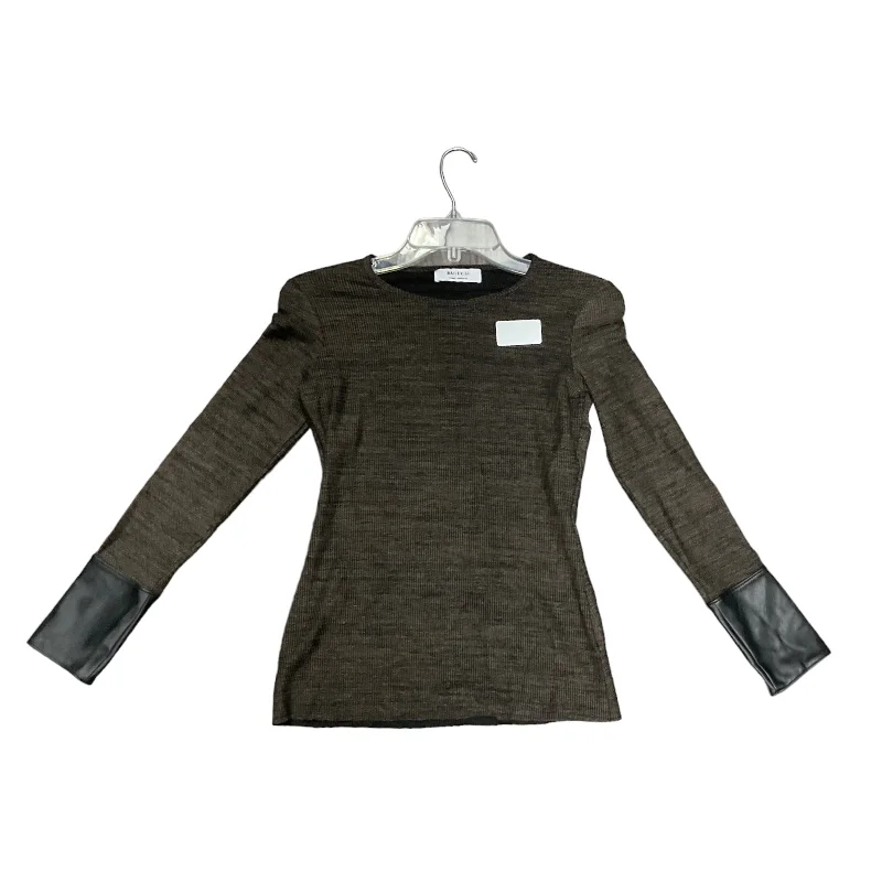 women's long sleeve tops for evening eventsTop Long Sleeve By Bakers Shoes In Brown, Size: Xs