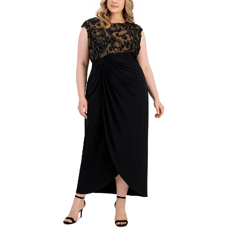 women's everyday dressesPlus Womens Soutache Maxi Evening Dress