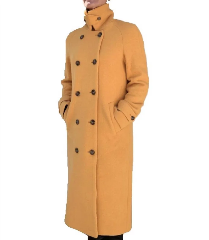 women's coats with asymmetrical hemsJulia Long Coat In Sonne Gold