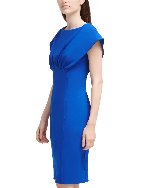 women's travel dressesWomens Pleated Midi Sheath Dress