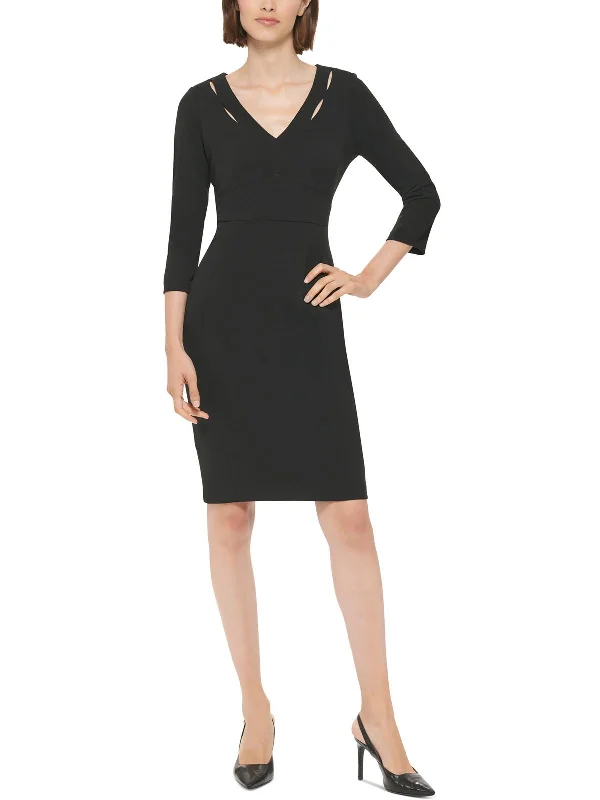 women's mini dressesWomens Cutout Midi Sheath Dress