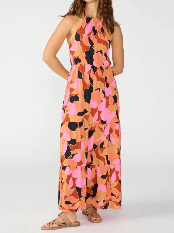 women's wrap dressesBackless Maxi Dress In Solar Power