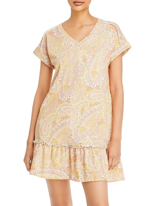 women's shift dressesWomens Paisley Mini T-Shirt Dress