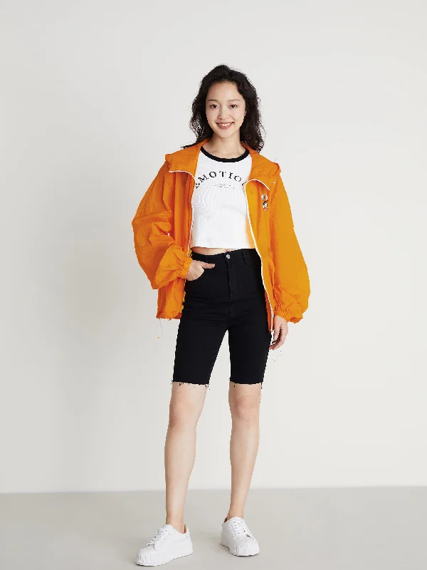 women's coats with floral printsOrange Soda Thin Jacket