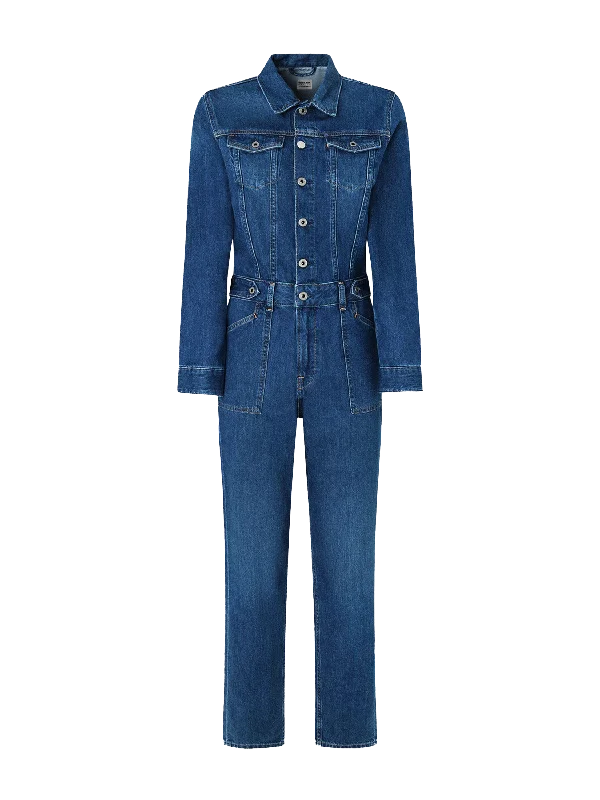 cozy women's coatsRed Bull Racing Denim Boilersuit by PEPE JEANS