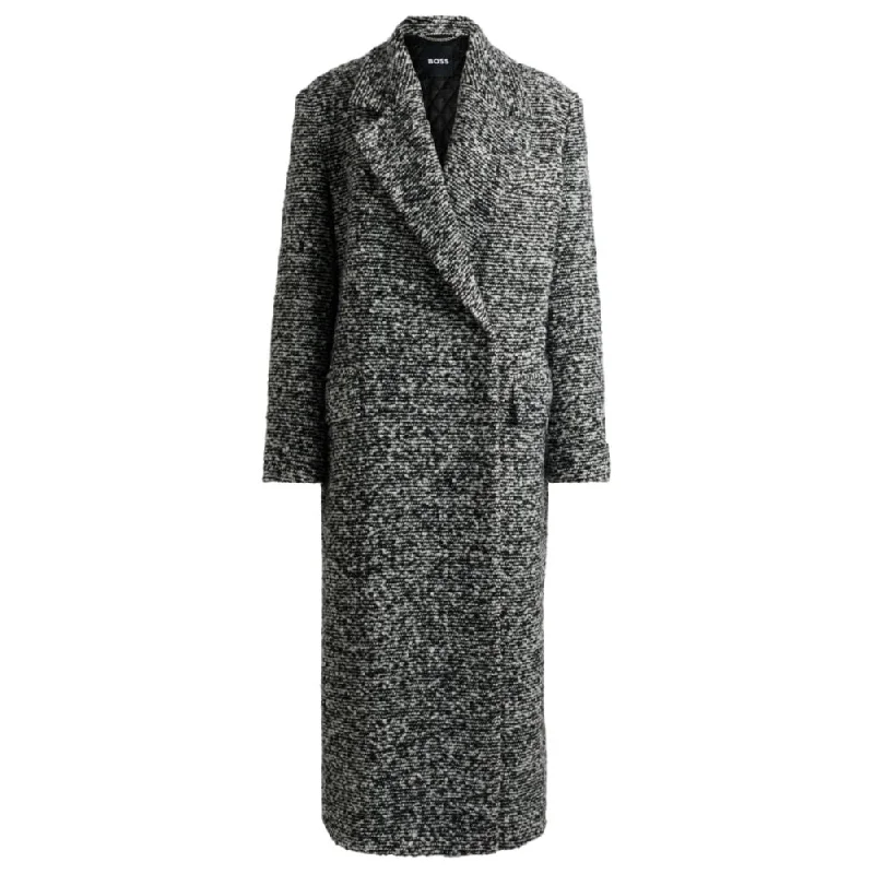 women's coats for glamorous eveningsOversize-fit coat in boucl tweed