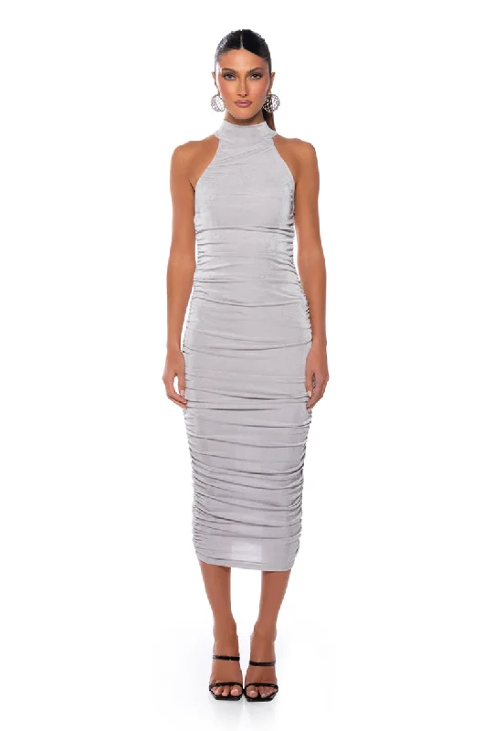 women's cotton dressesBEST BEHAVIOR SLINKY MIDI DRESS