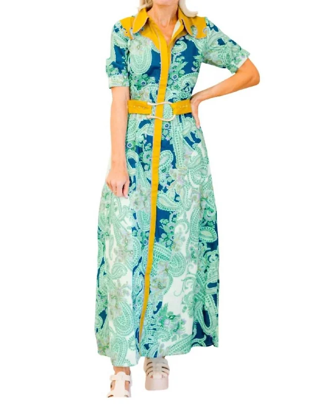 women's lace dressesMarley Maxi Dress In Aqua Paisley