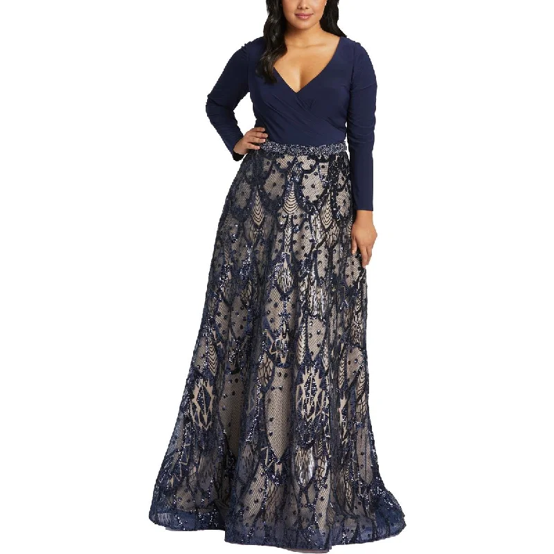 women's satin dressesPlus Womens Sequined Maxi Evening Dress