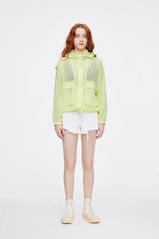 women's coats for those who love to mix and matchGreen 1986 Semi-sheer Light Jacket