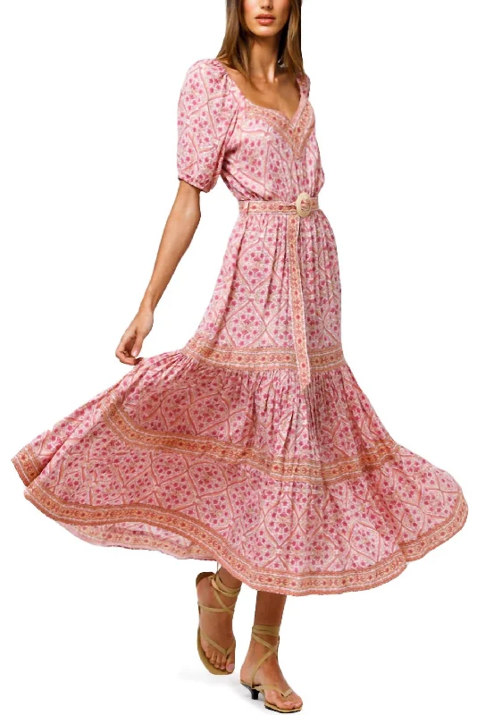 women's mini dressesIsla Maxi Dresss In Pink Multi