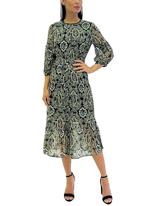 women's smart casual dressesWomens Paisley Long Midi Dress