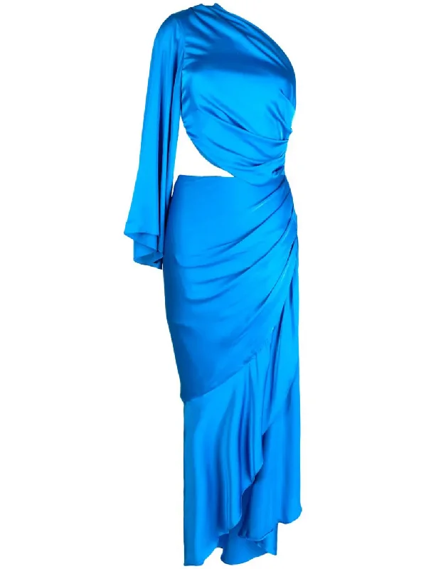 women's petite dressesPatbo One Shoulder Draped Maxi Dress Cobalt