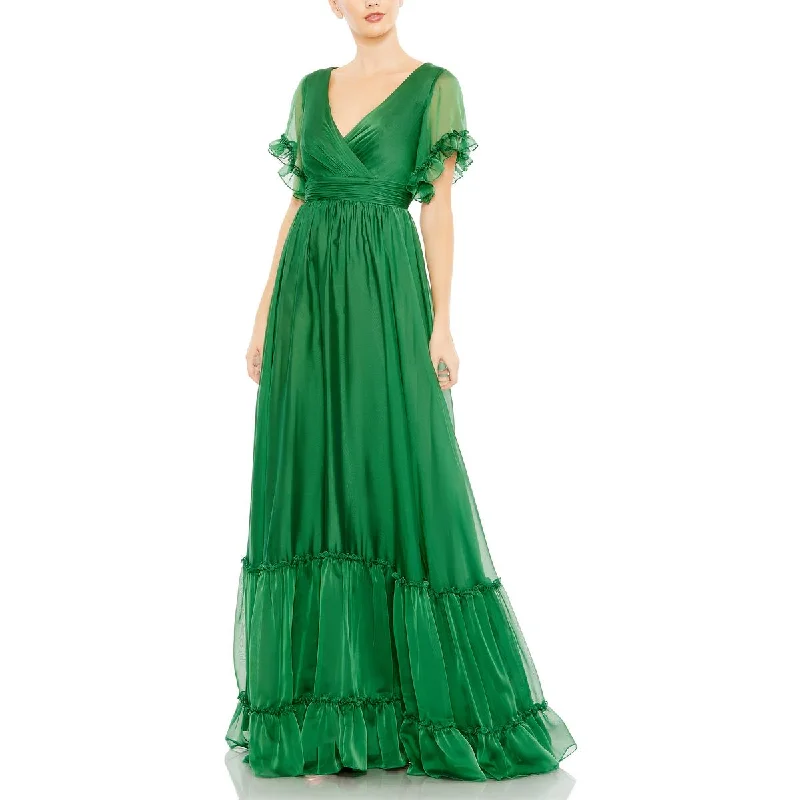 women's mother of the bride dressesWomens Tiered Maxi Evening Dress