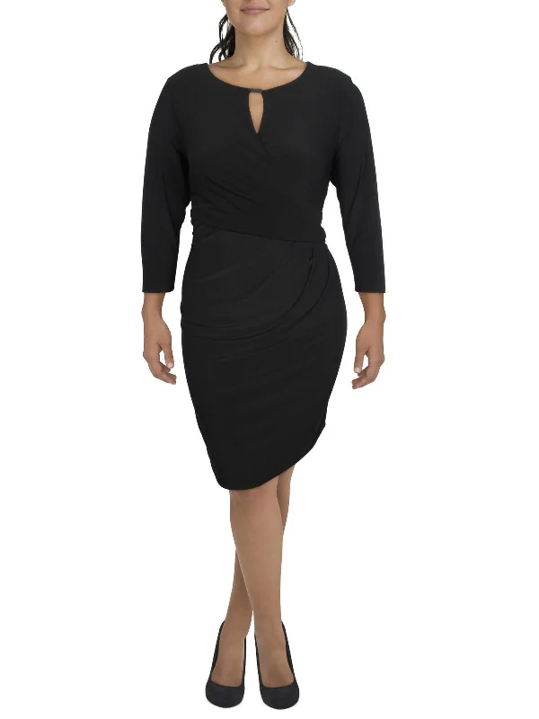 women's maternity dressesWomens Jersey Faux Wrap Midi Dress